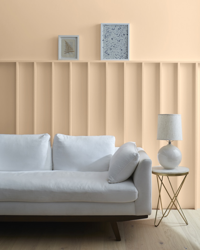 Painted wall in Jumel Peachtone HC-54