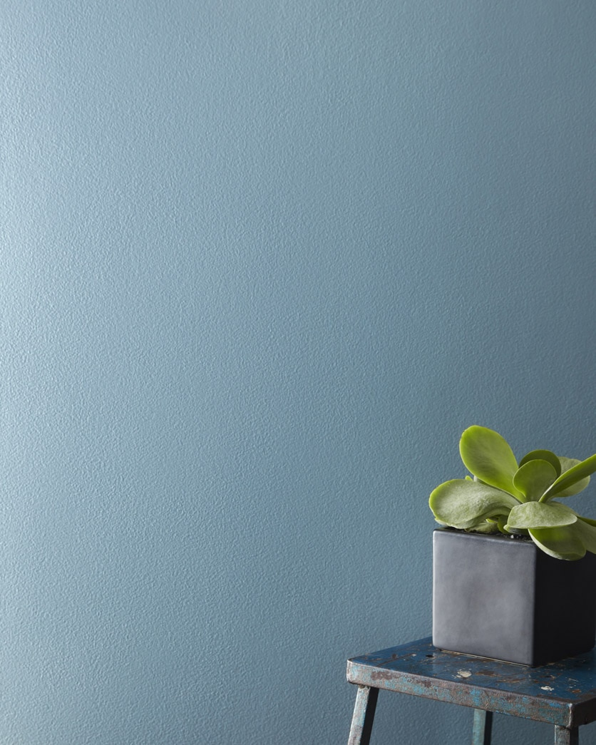 Painted wall in Labrador Blue 1670