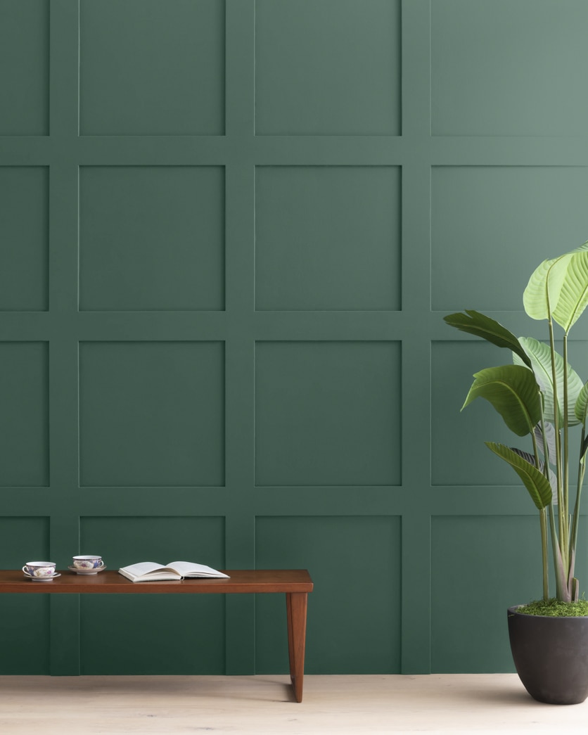 Painted wall in Lafayette Green HC-135