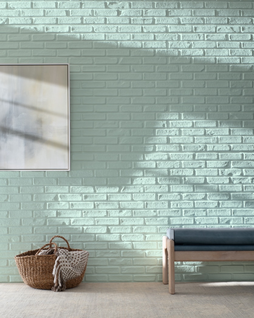 Painted wall in Lakeshore Green 848