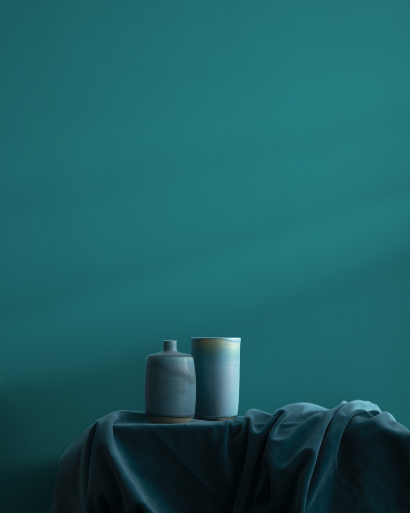 Painted wall in Largo Teal 742