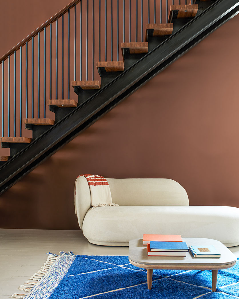 Painted wall in Leather Saddle Brown 2100-20