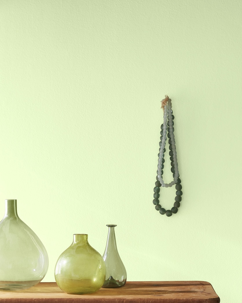 Painted wall in Light Green 408