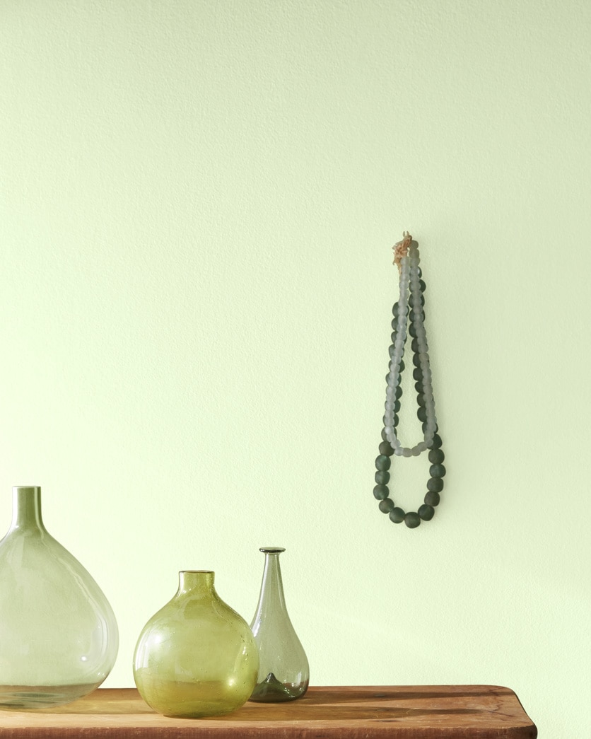 Painted wall in Lime Accent 407