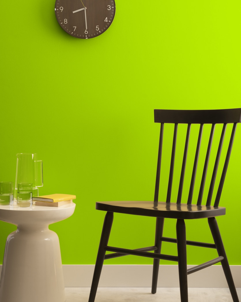 Painted wall in Lime Green 2026-10