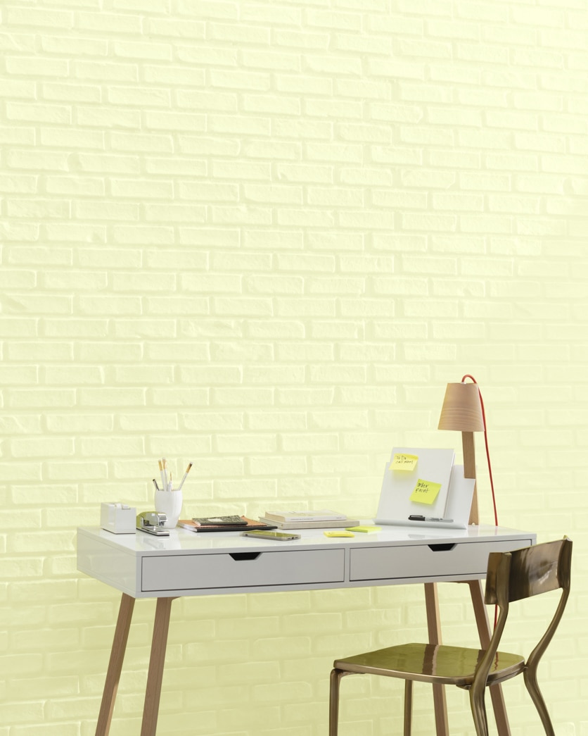 Painted wall in Lime Ricky 393
