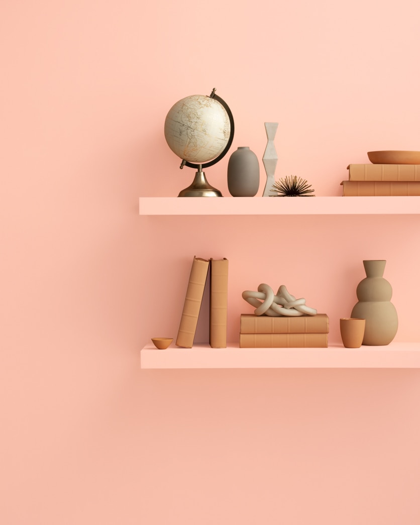 Painted wall in Malibu Peach 2169-50