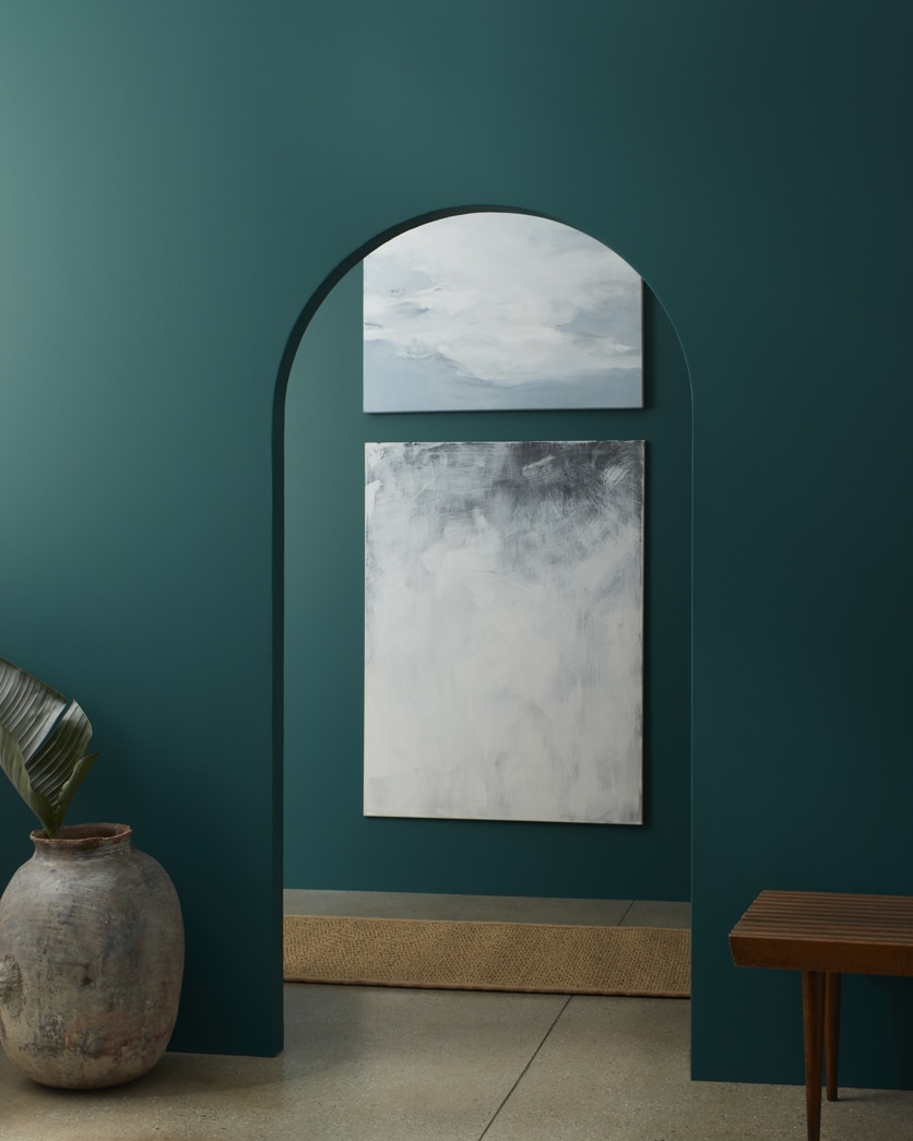 Painted wall in Mallard Green 2053-10