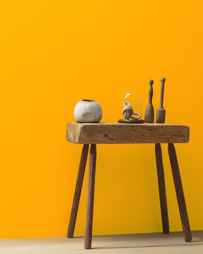 Painted wall in Mandarin Orange 2018-20