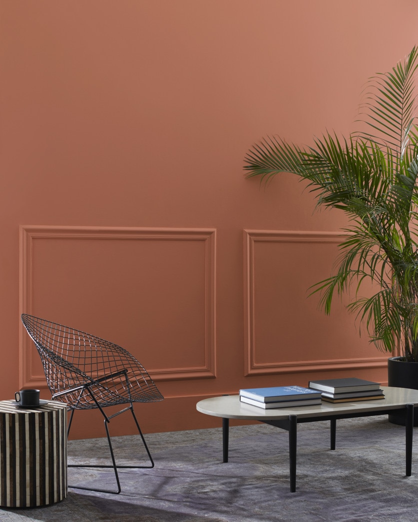 Painted wall in Mayflower Red HC-49