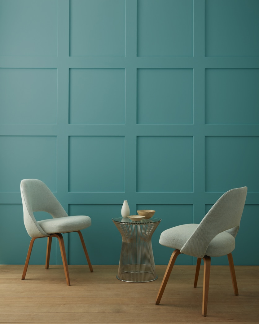 Painted wall in Mayo Teal CW-570