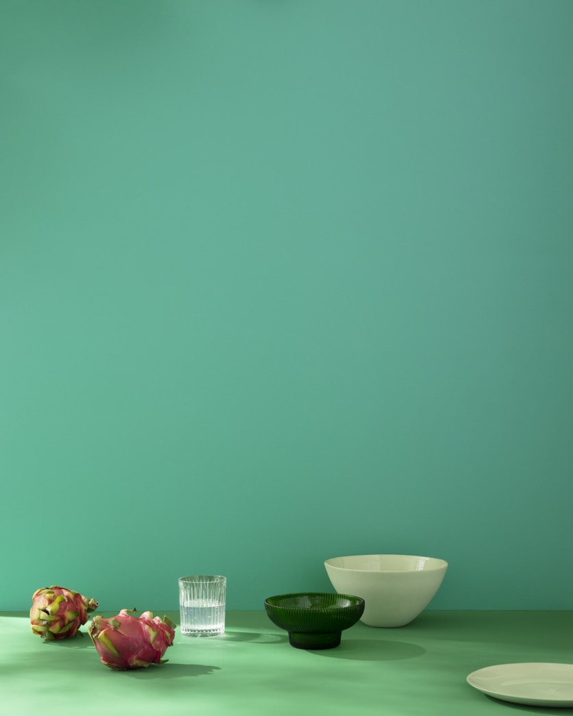 Painted wall in Medici Malachite 600