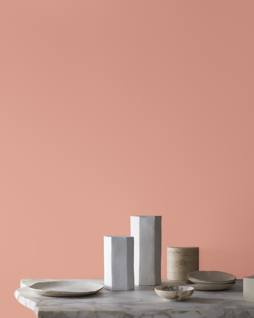 Painted wall in Mesa Peach 1200