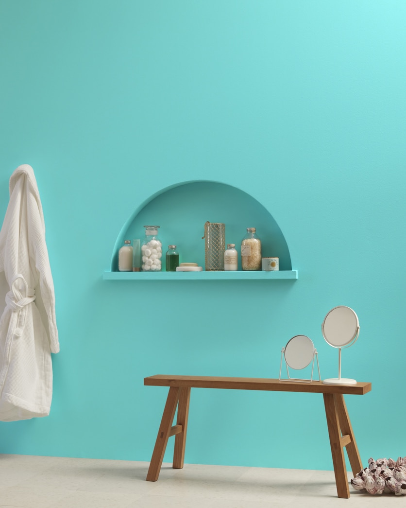 Painted wall in Mexicali Turquoise 662