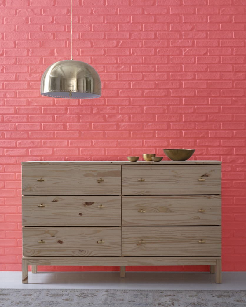 Painted wall in Milano Red 1313