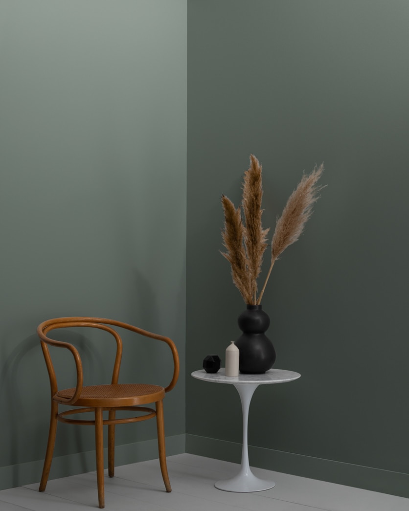 Painted wall in Millstone Gray 1581