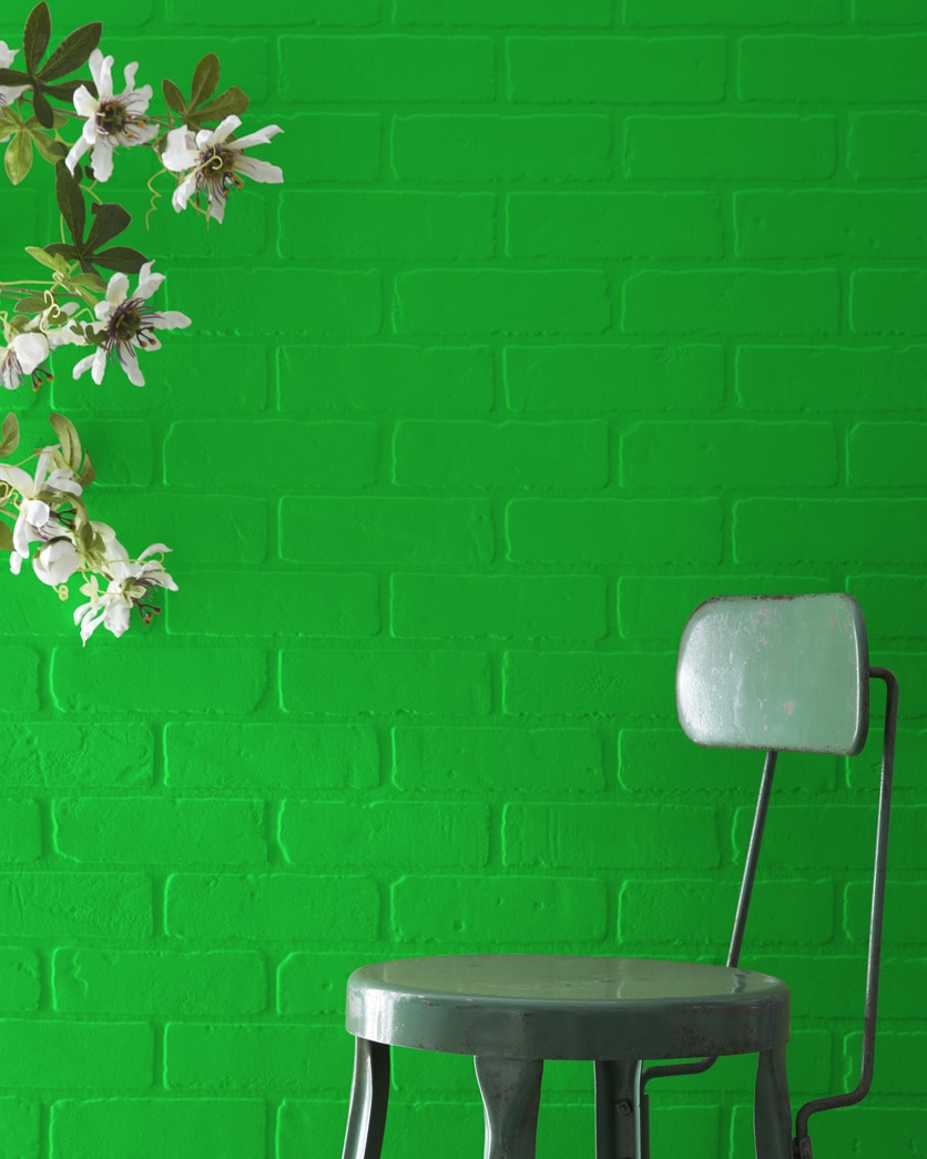 Painted wall in Neon Green 2032-10
