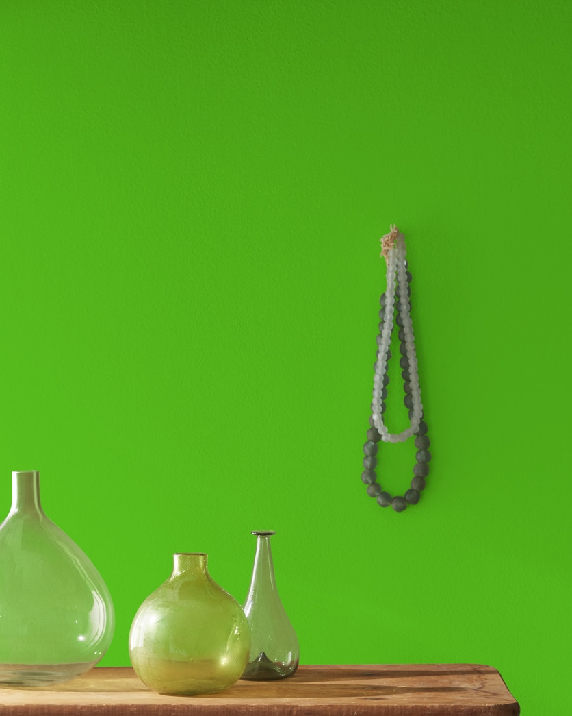 Painted wall in Neon Lime 2031-10