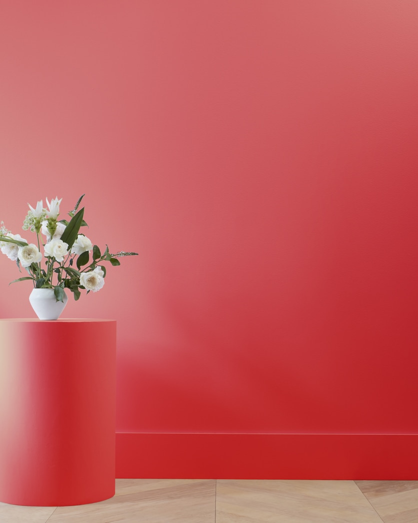 Painted wall in Neon Red 2087-10