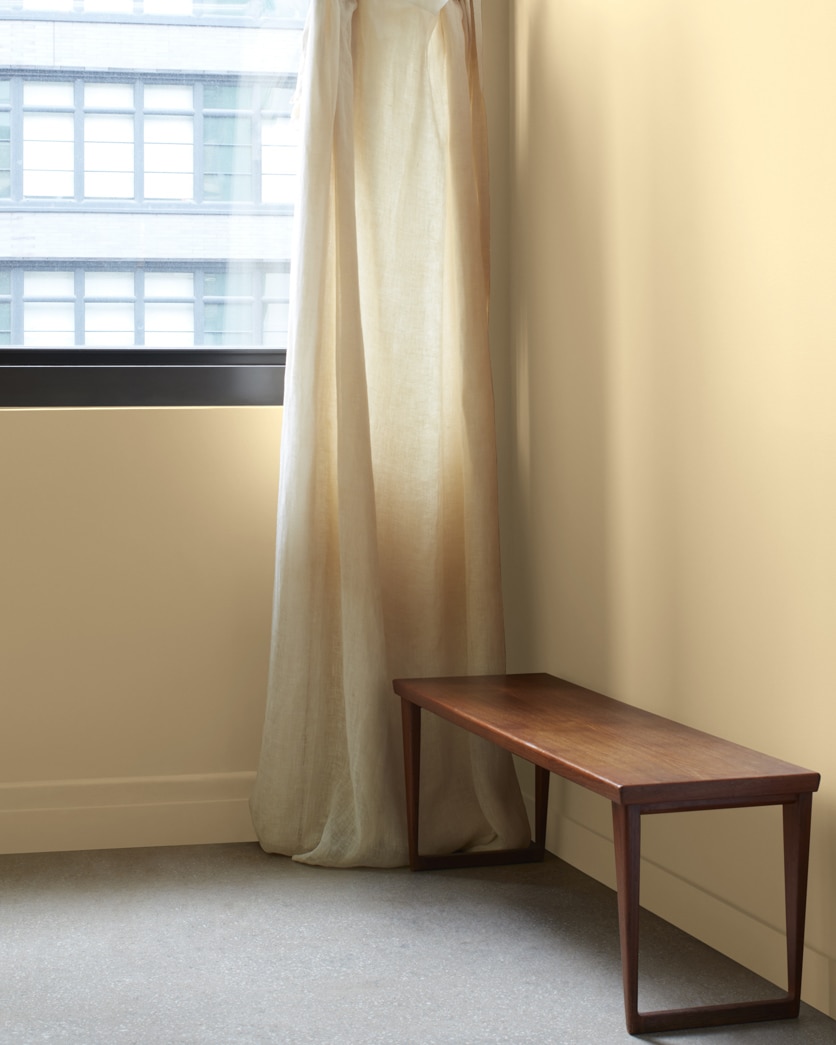 Painted wall in Oat Straw AF-340