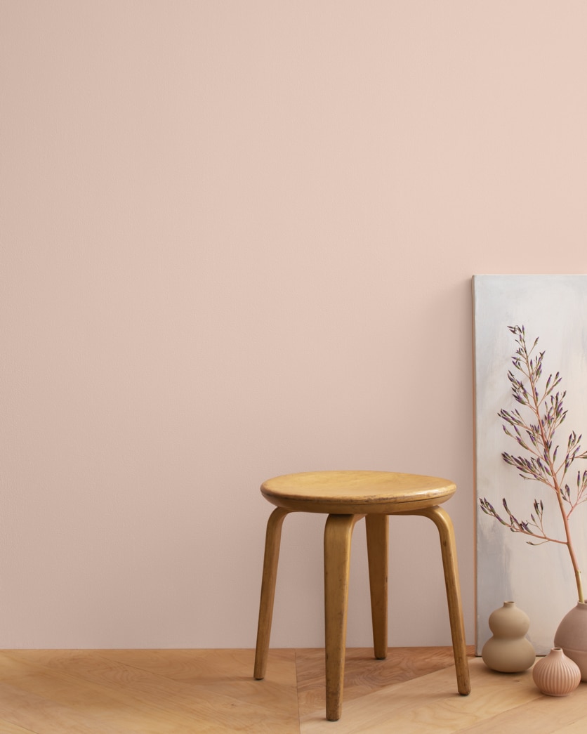 Painted wall in Odessa Pink HC-59
