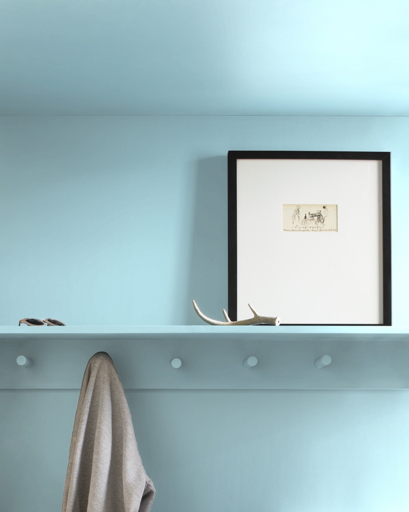Painted wall in Old Pickup Blue 2054-60