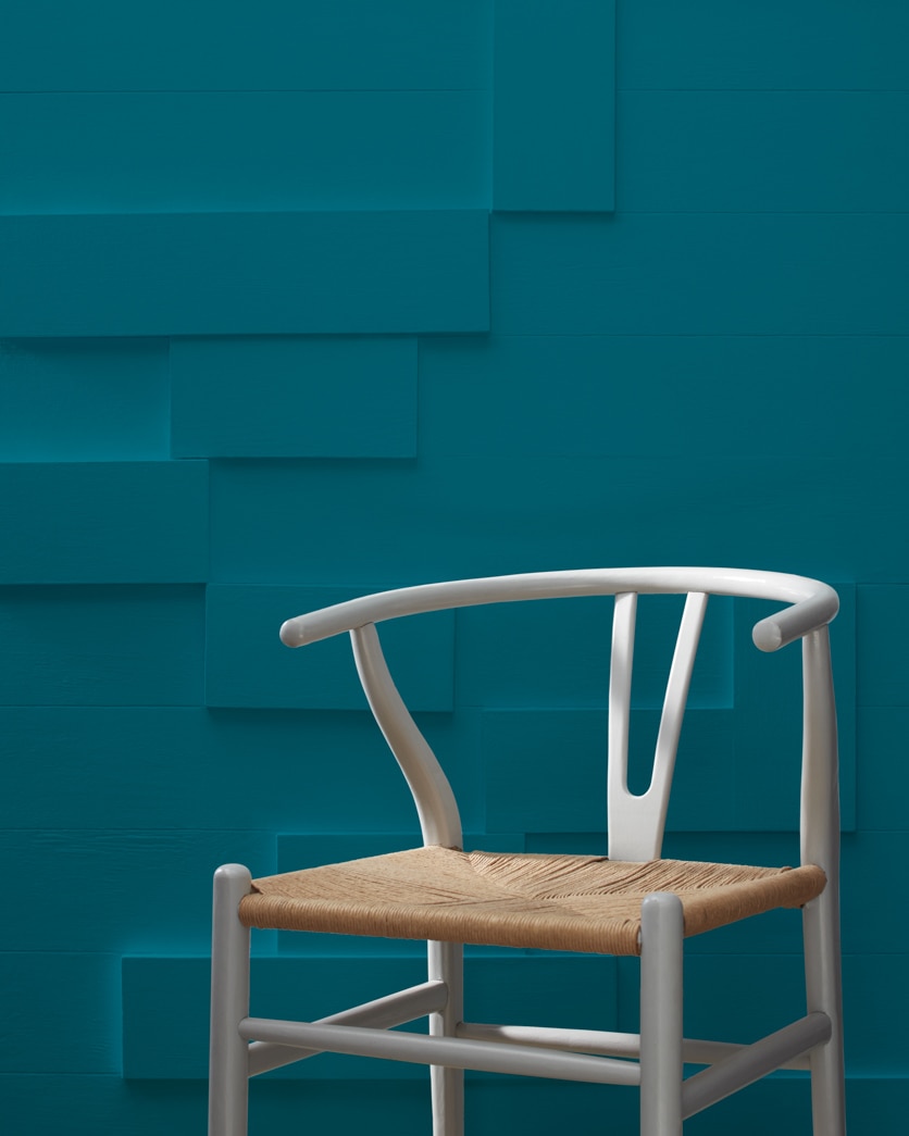 Painted wall in Pacific Ocean Blue 2055-20