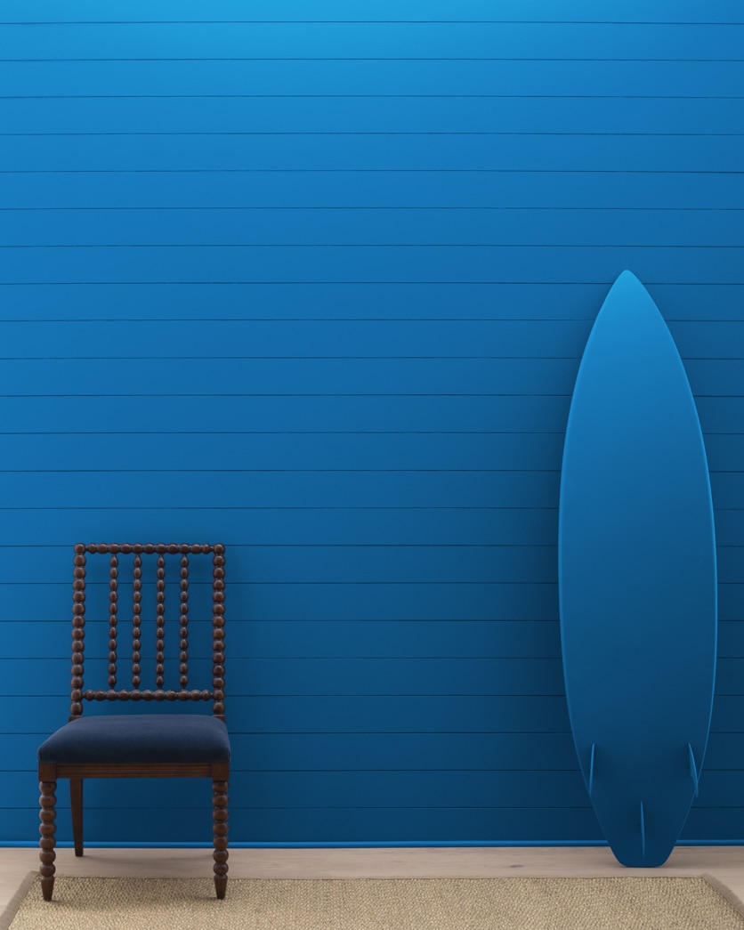 Painted wall in Paddington Blue 791