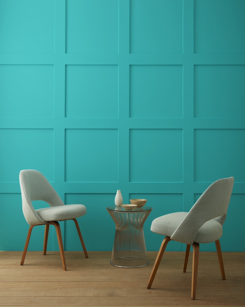 Painted wall in Palm Coast Teal 733