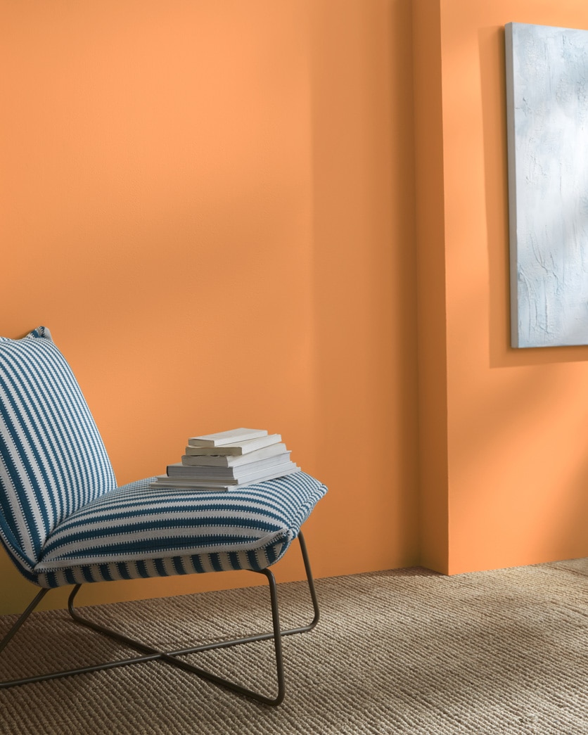 Painted wall in Party Peach 139