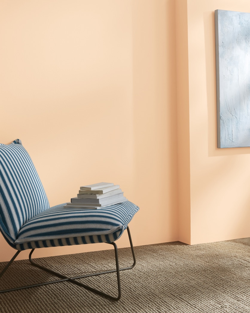 Painted wall in Peach Cider 135