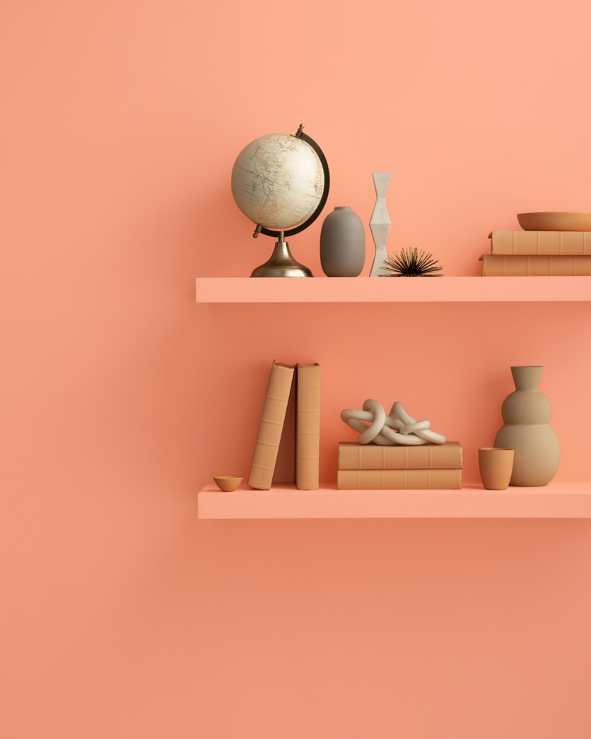 Painted wall in Peach Cobbler 2169-40