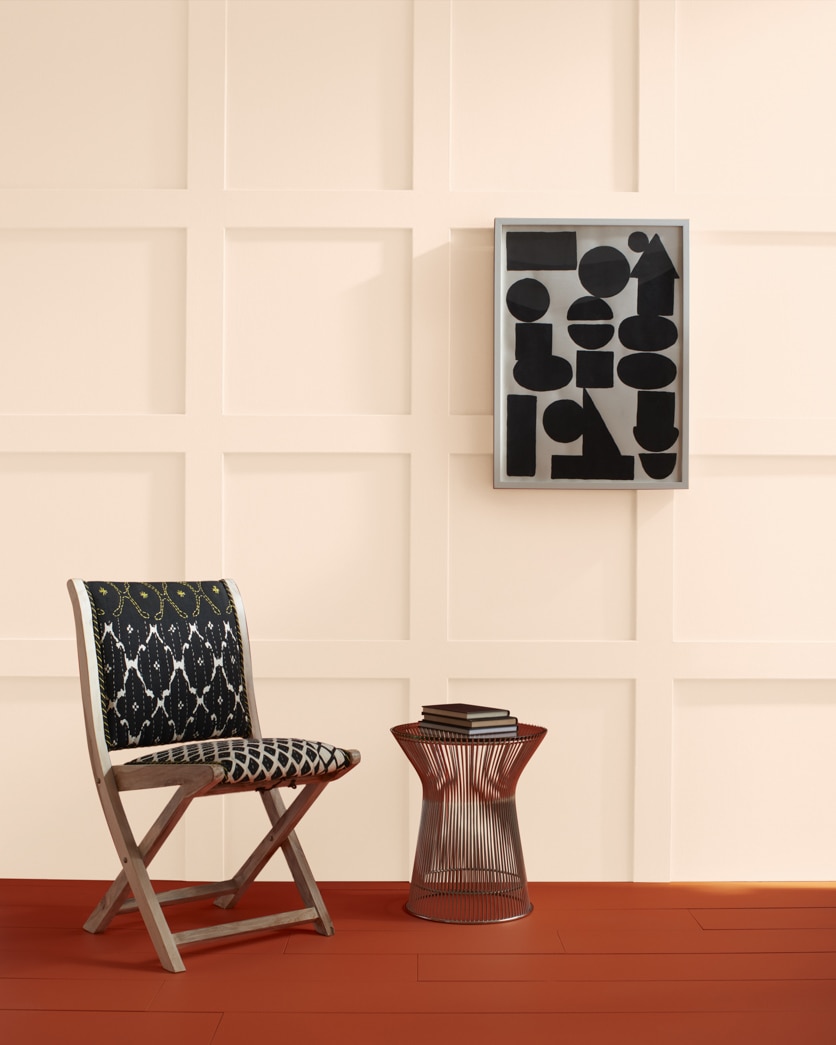 Painted wall in Peach Melba 078