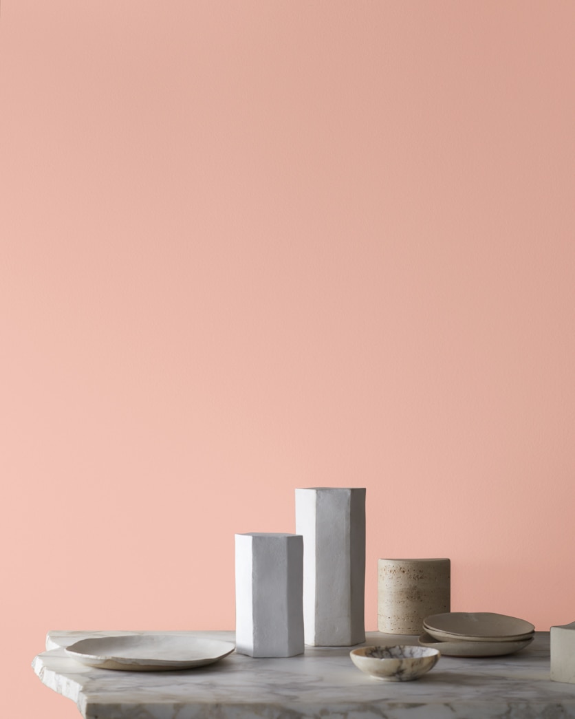 Painted wall in Peach Mousse 1199