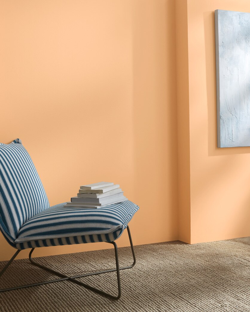 Painted wall in Peach Pudding 137