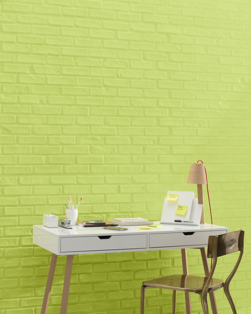 Painted wall in Pear Green 2028-40