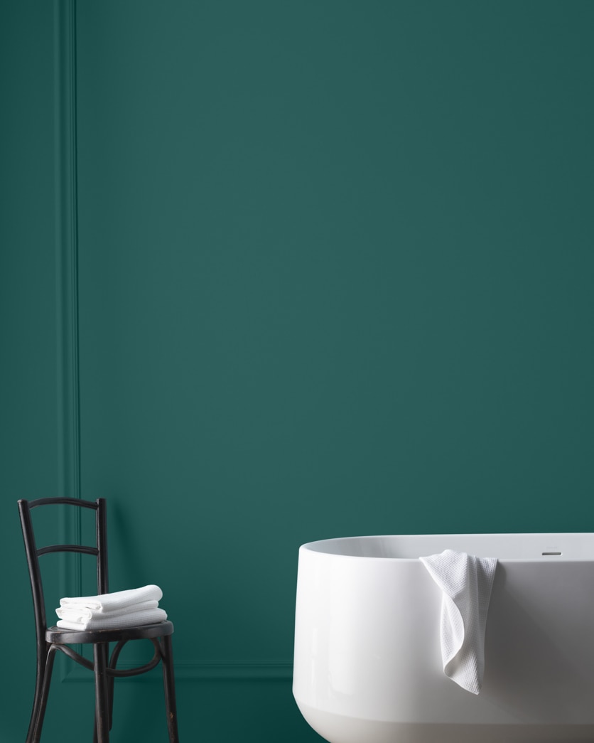 Painted wall in Pine Green 2051-20