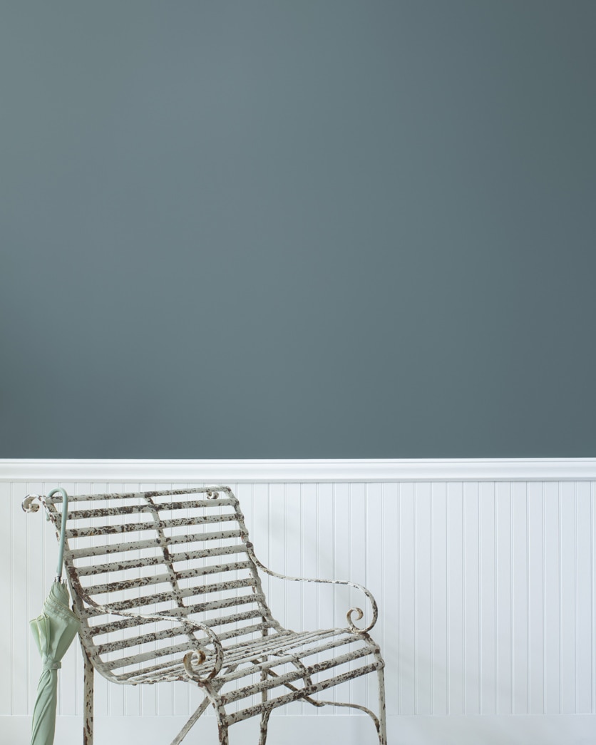 Painted wall in Providence Blue 1636