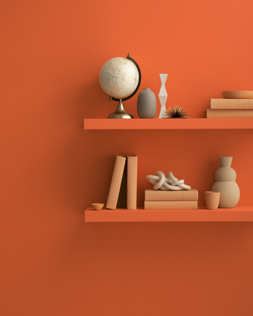 Painted wall in Racing Orange 2169-10