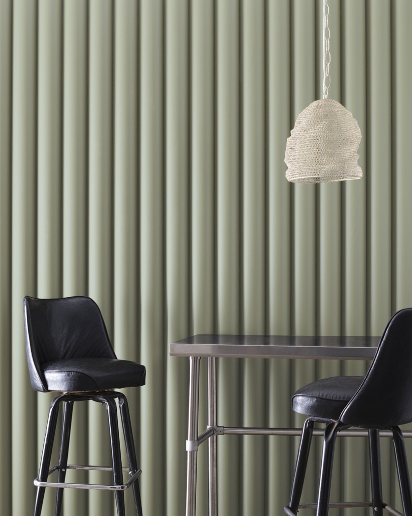 Painted wall in Raintree Green 1496