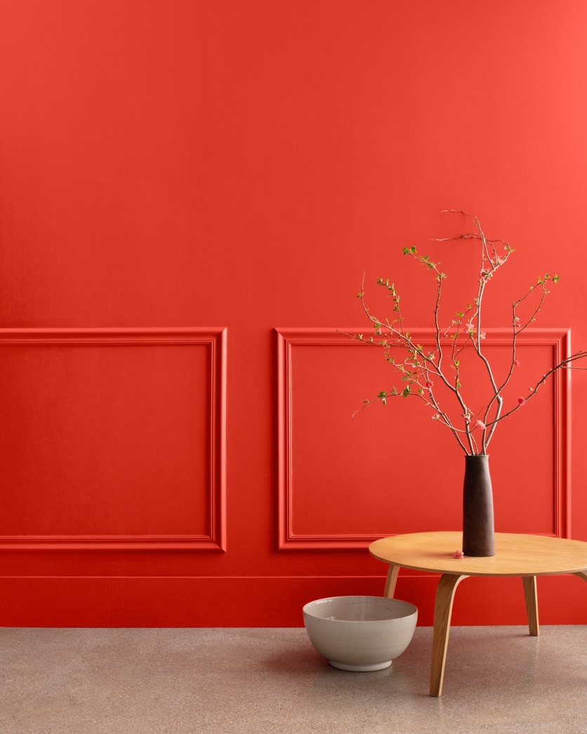 Painted wall in Ravishing Red 2008-10
