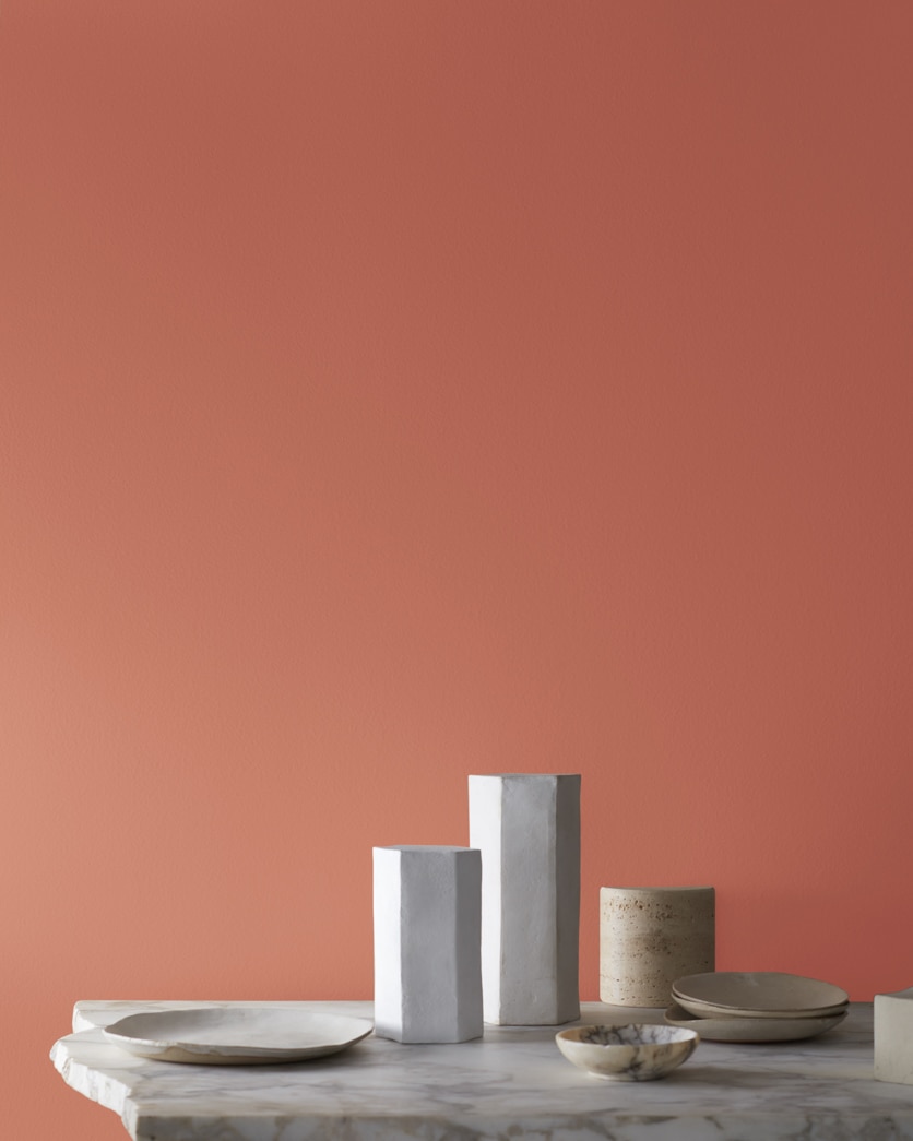 Painted wall in Red Point Sand CC-128