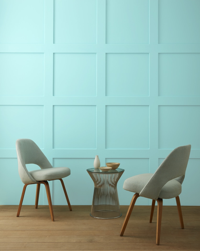 Painted wall in San Clemente Teal 730