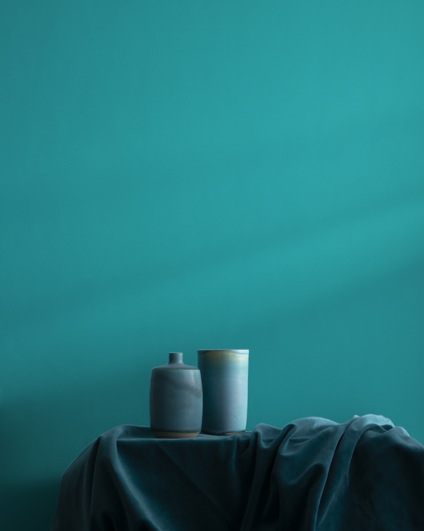 Painted wall in San Jose Blue 741