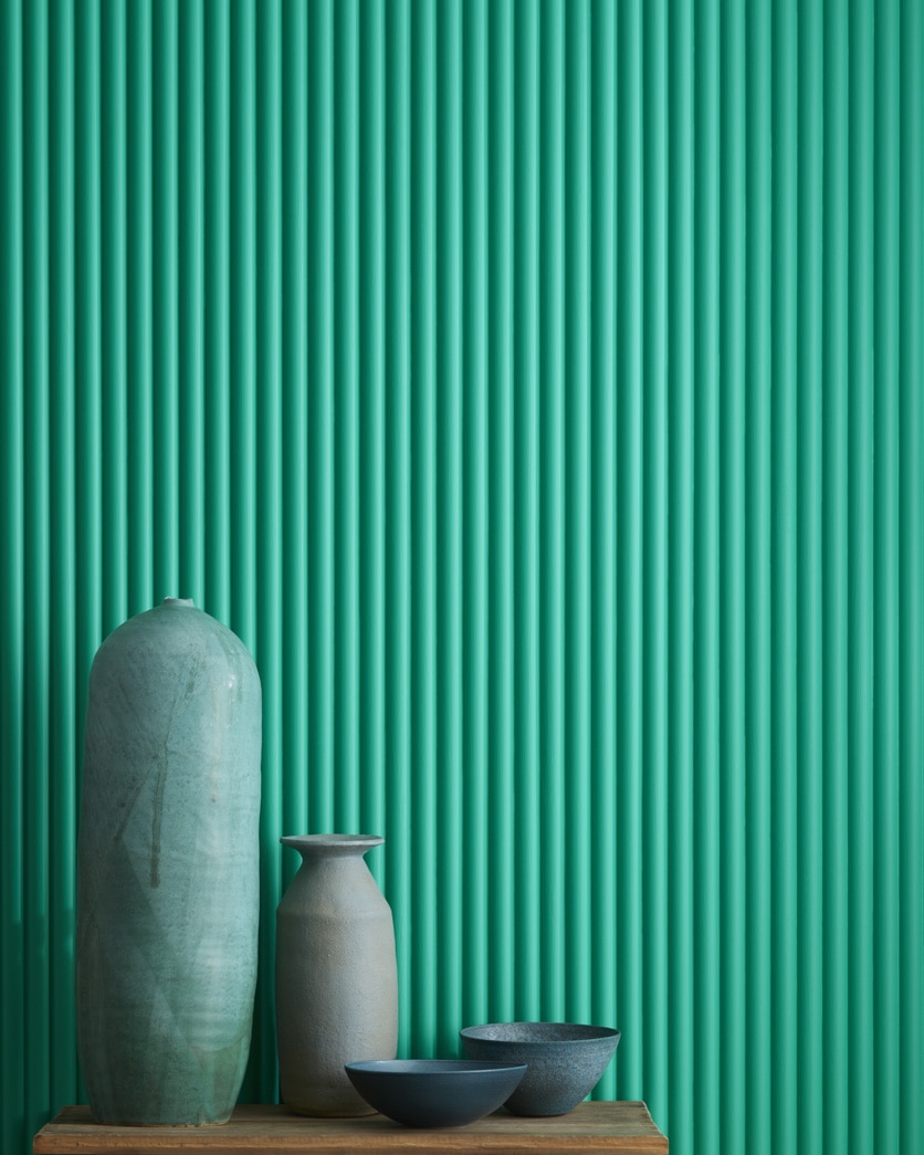 Painted wall in Scuba Green 2046-50