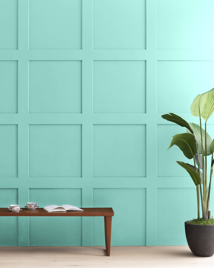 Painted wall in Sea Mist Green 2041-50
