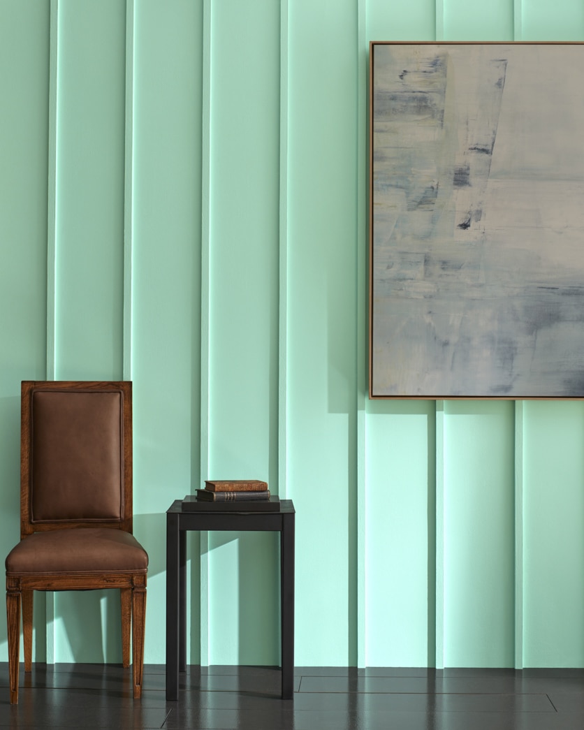 Painted wall in Seafoam Green 2039-60