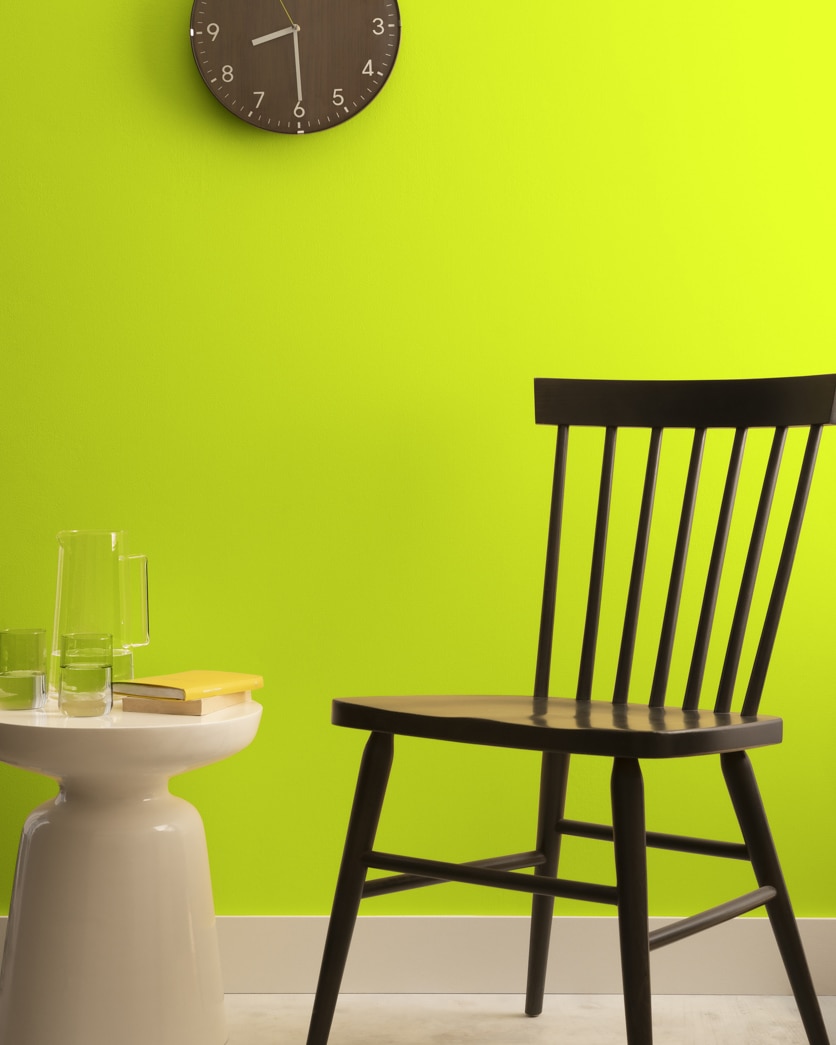 Painted wall in Snow Cone Green 2026-30