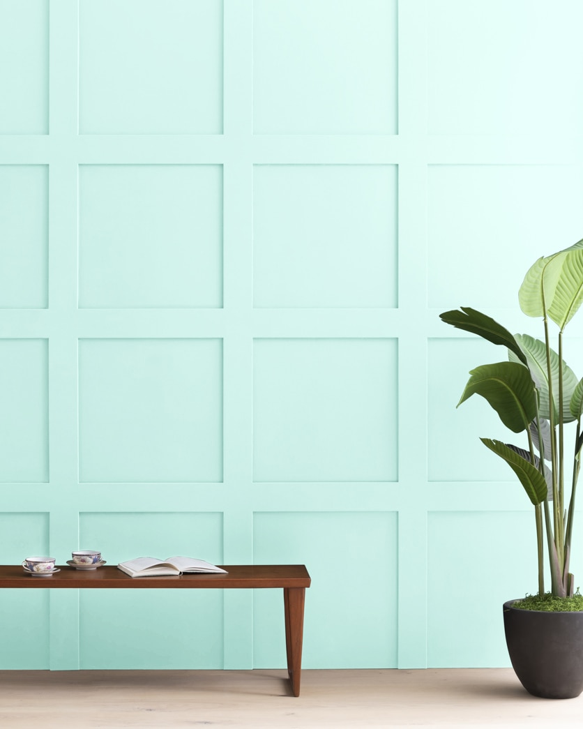 Painted wall in Soft Green 2045-70