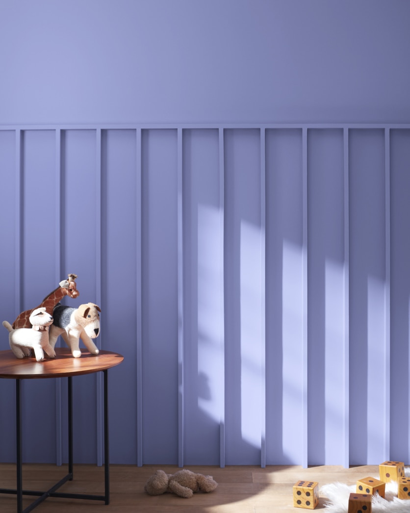 Painted wall in Softened Violet 1420